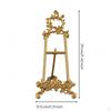 Ornate Brass Easel Pierced Scrollwork Display Rack Arched Top Stand