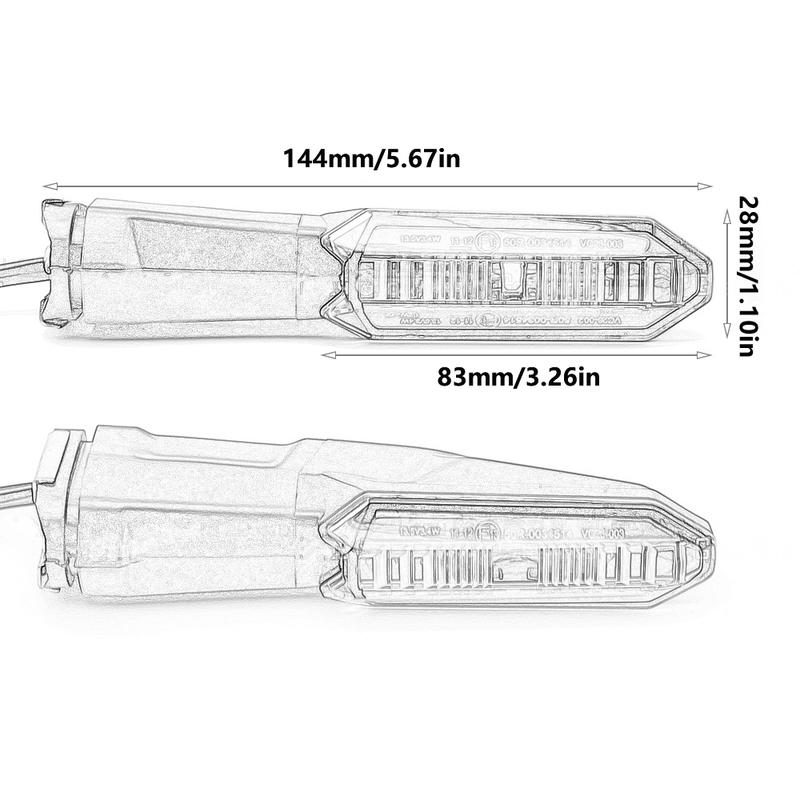 Passend für Z900 Z900RS Für KAWASAKI Z125 Z250 Z250SL Z300 Z400 Z650 Z750 Z800 Z1000 Z1000R LED Blinker Leuchte Blinker