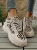 Spring and Autumn new college style casual shoes platform skateboard shoes personalized leopard print outdoor shoes