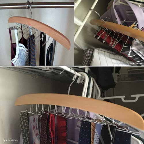 Konten Tie Hanger, Belt Hanger, Holds Ties, Belts, Scarves, Camisoles, Underwear, and Towels, Plenty of Storage, Wooden Clothes Dryer, Closet Organiza