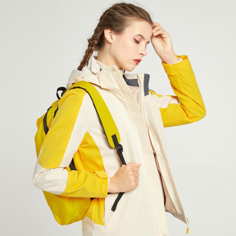 Autumn and Winter Style Jacket, Windproof and Waterproof Jacket, Three-in-one Removable Gold Mink Velvet Liner, Warm Mountaineering Jacket