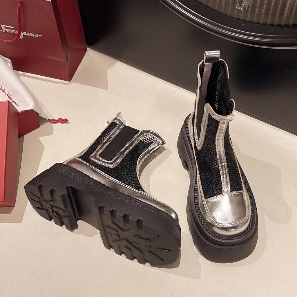 Fashion 2025 New Summer Mesh Breathable Sandals Women High Heels Cool Boots Sandals Designer Platform Shoes Walking Mujer Zapatos Pumps