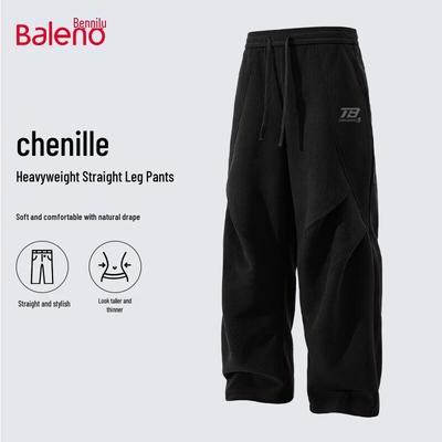Baleno Herren Chenille Locker Gerade Hosen