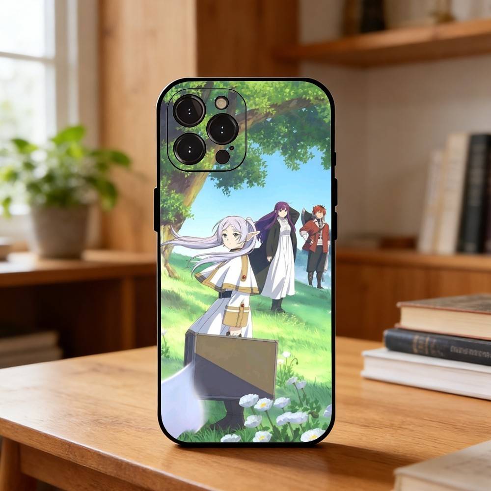 Sousou No F-Frieren Phone Case For iPhone17,16,15,14,13,12,Plus,Pro Max, 5G Others Soft Black Cover