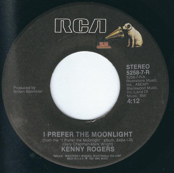 

7inch Record KENNY ROGERS - I Prefer The Moonlight 52587R RCA 1987 US Folk Used