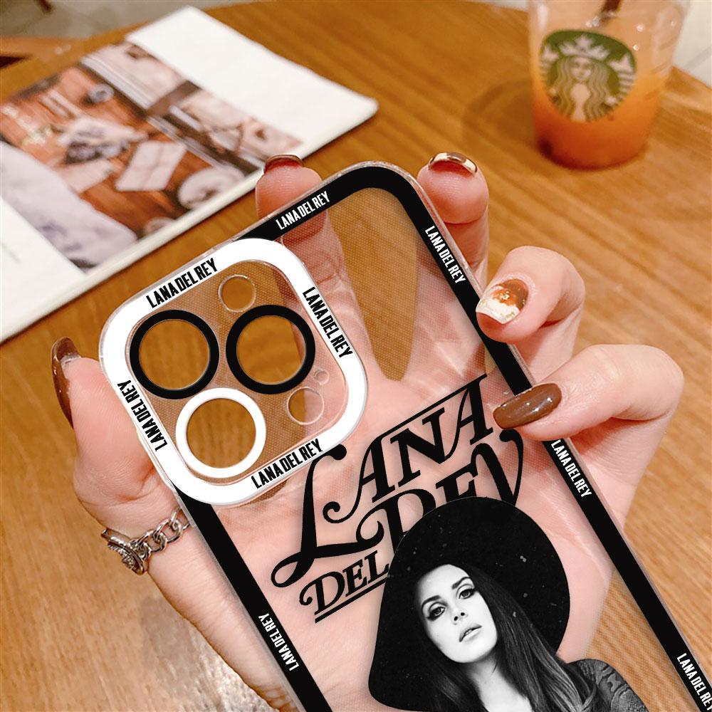 Singer L-Lana Del Rey Cover Clear Phone Case For iPhone Apple 17 17E AIR 16E 16 15 14 12 13 11 Pro 8 7 Plus Max TPU Case Shell