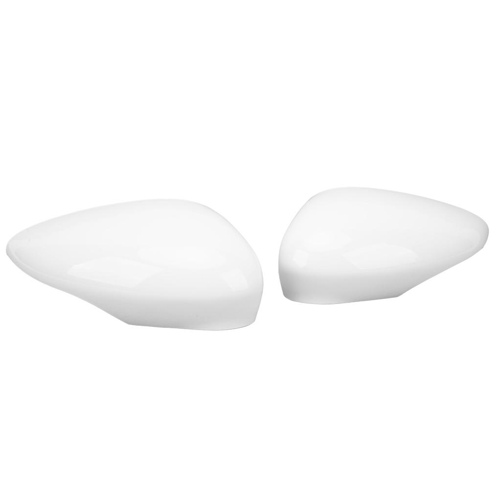 1 Paar Rückspiegelkappe 1594546 Weiß Außenspiegelabdeckung Kappe Ersatz für Ford Fiesta MK7 2008 bis 2017