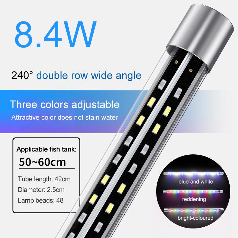 

Aquarium Light LED Wide Angle Waterproof Fish Tank Lamp Submersible High Brightness RGB Aquarium Decor Light Plant Grow 27-57cm
