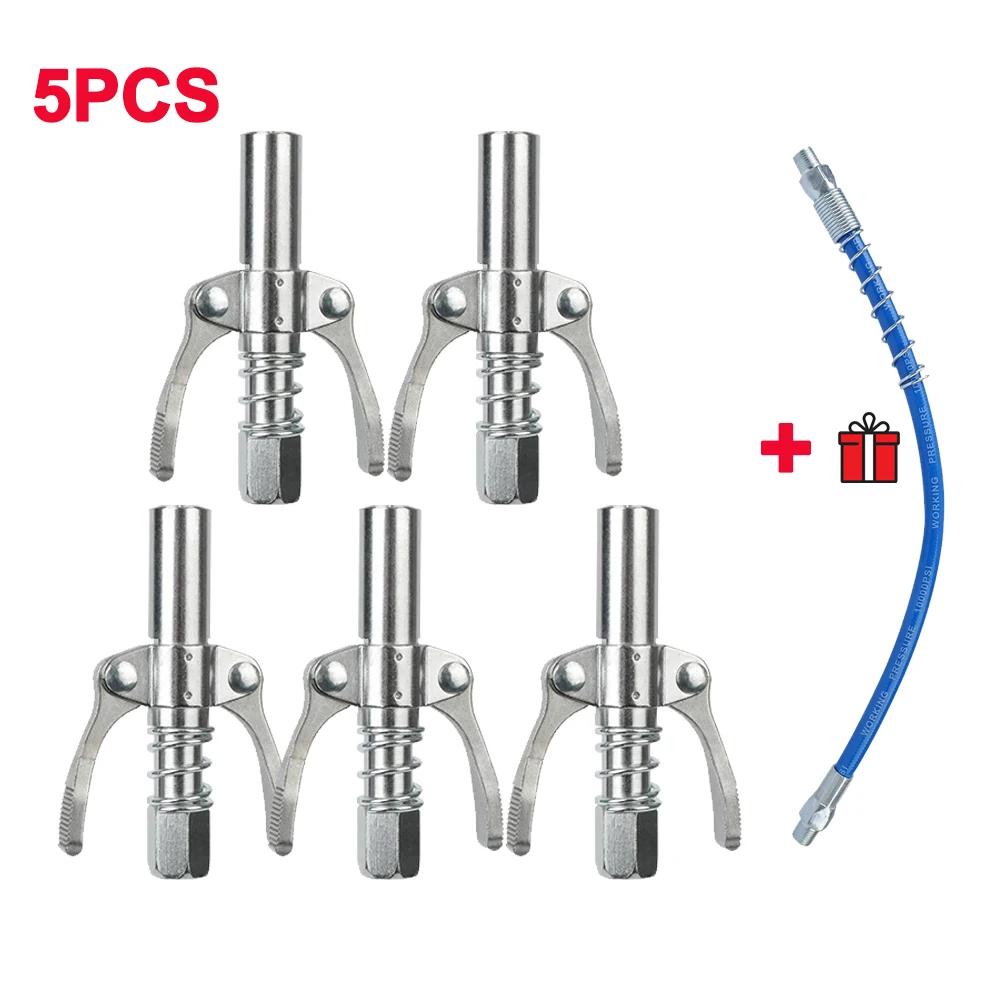 10000PSI High Pressure Grease Gun Coupler Nozzle Hose Pump Syringe with NPT1/8 Adapter Car Brake Oil Change Tools Accessory