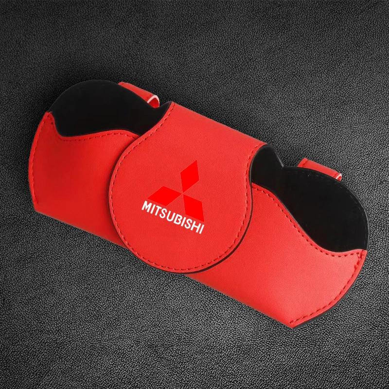 Auto Brillenetui Auto Sonnenblende Wildleder Brillenhalter Sonnenbrille für Mitsubishi Asx Lancer Outlander Pajero Ralliart Auto