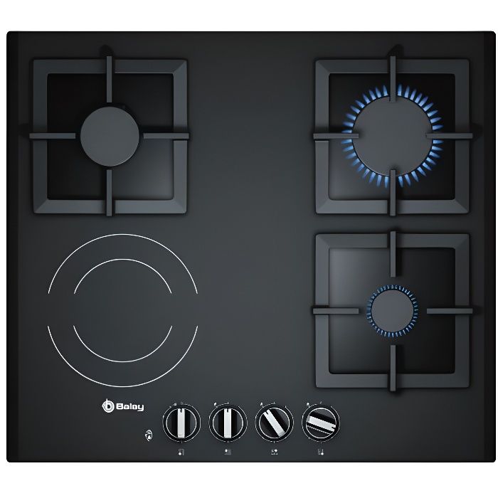 Plaque de cuisson Balay 3ETG667HB - Intégré - Combi - Céramique - Noir - Fonte - 1000 W