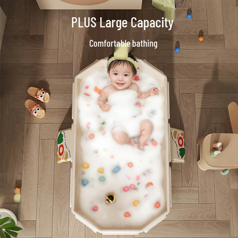 Umweltfreundliche Isolierte Tragbare Faltbare Babybadewanne - Groß, Schnell zu Öffnen, Keine Installation.