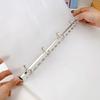 4 Rings Binder Letter Size Binder Folder Expanding Document Organizers Clear PVC Binder Pocket with Pre-Punched Holes