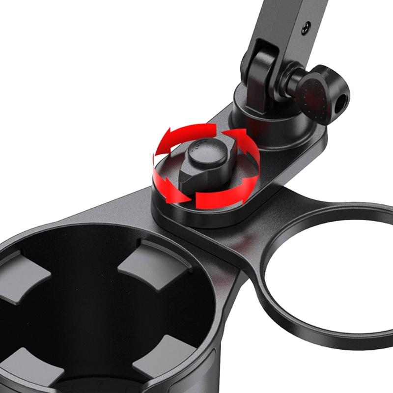 Multifunctional Car Cup & Mobile Holder Secure Not Slip Designings Car Cup & Phone Stand ABS for Convenient Travel Use