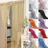 No Punching  Velcro Thread Curtains Screen Ribbon String Divider Blind for Living Room Door Wall Window Panel Tassel Curtain Velcro Door Curtain
