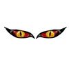 1 Pair Reflective Car Stickers Evil Horror Eye Pattern Scratches Covering Fun Decals For Rearview