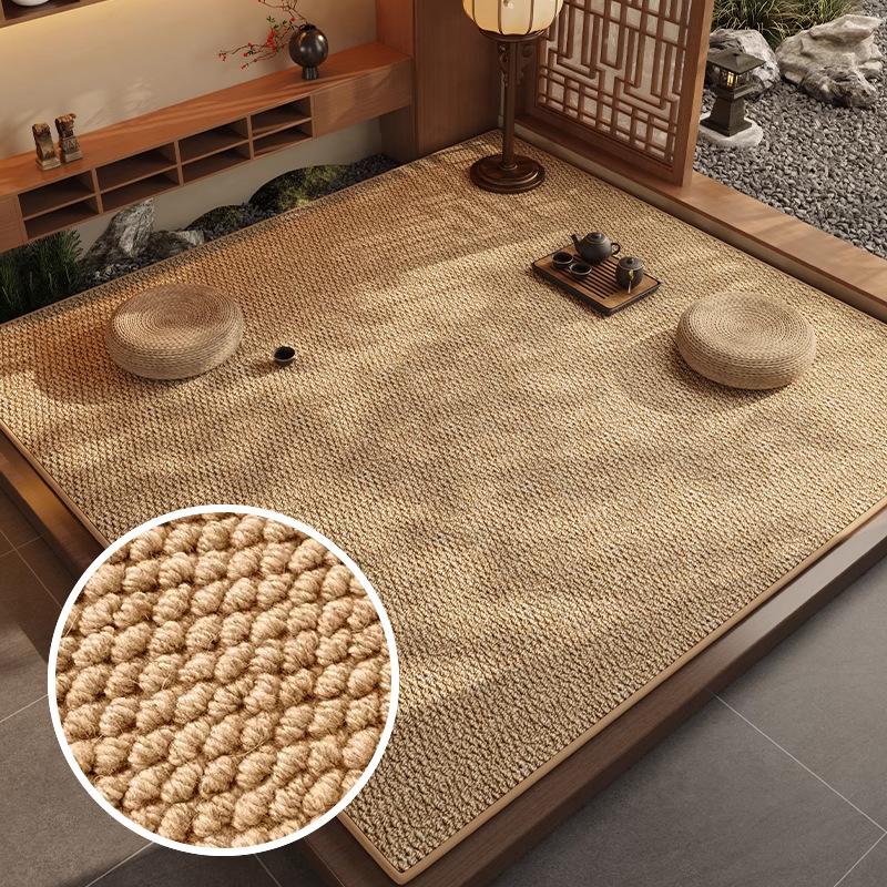 Japanese Style Sisal-Like Rug Natural Wood