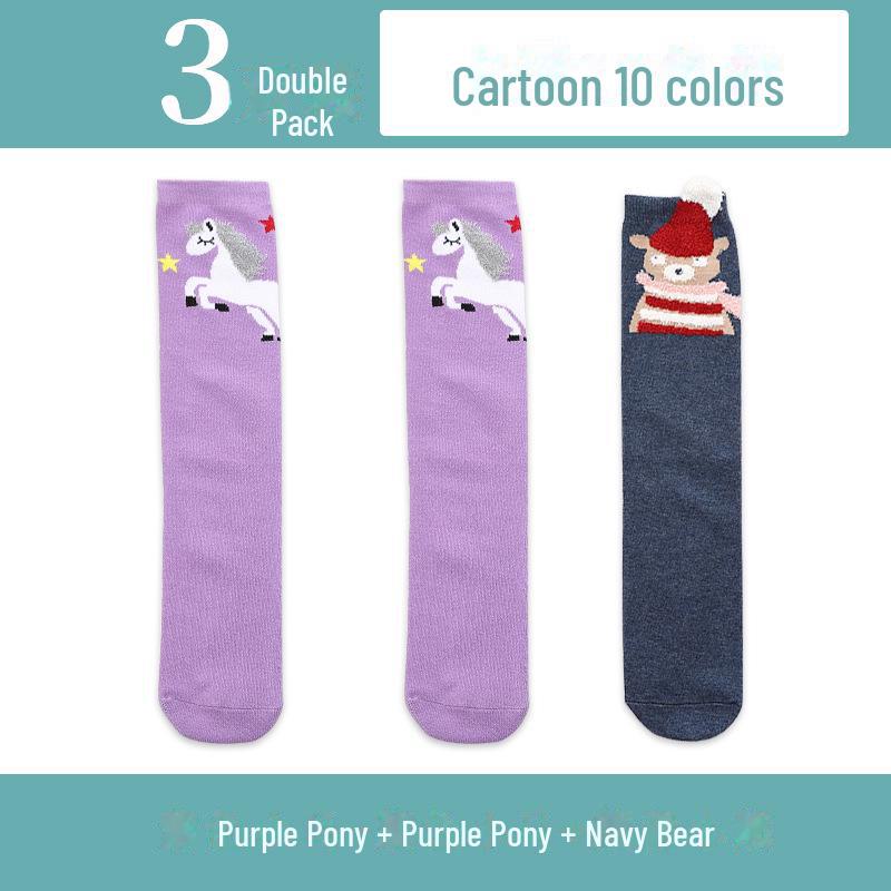 Kinder Cartoon Mittelrohrsocken: Leichte Frühling/Herbst Kniestrümpfe für Mädchen