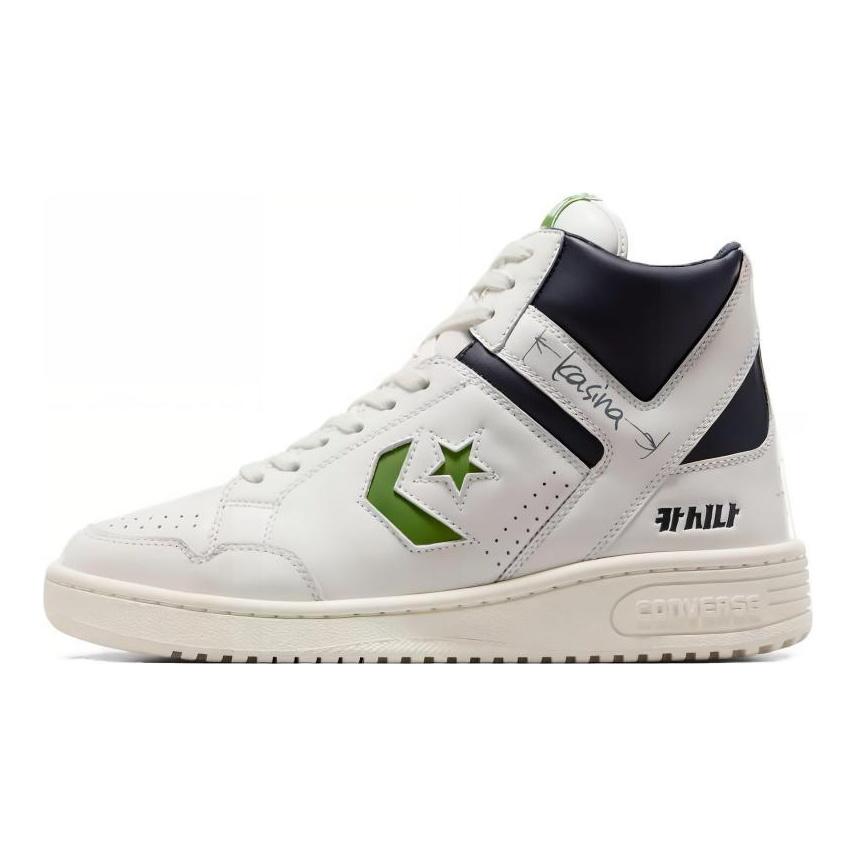 Kasina x Converse Weapon Durable and Lightweight High-top Skate Shoes Unisex White and Black