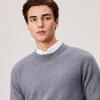 Shanshan Men's Thick Cashmere Blend Round Neck Pullover Sweater