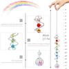 Sun Catcher Wind Chimes Crystal Wind Chime Living Room Luxury Hang Stained Glass Outdoor Macrame Pendant Decoration Accessories