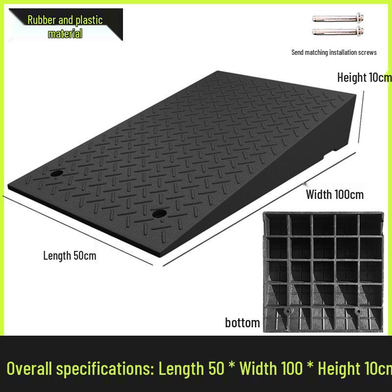 Rubber Car Ramp: Multipurpose Mat for Curbs, Thresholds, and Speed Bumps