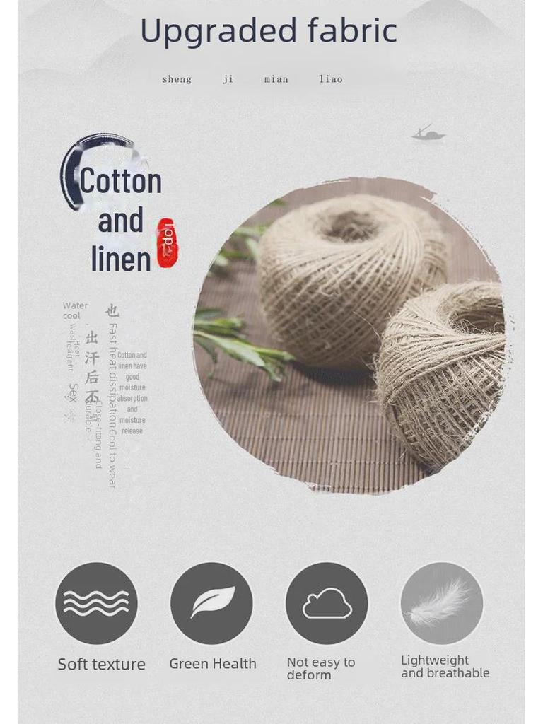 Men's Retro Chinese Style Linen Shirt, Long Sleeve, Button-Up, Stand Collar Tang Suit