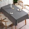 Grid PVC Tablecloth: Waterproof, Oil-Proof, Scald-Proof, No-Wash, Fresh Style Table Cover for Coffee Tables