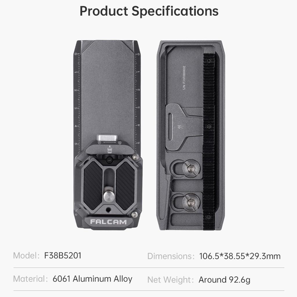 EACHSHOT FALCAM F38 Quick Release Camera Plate Kit for DJI RS4 Mini Gimbal Stabilizer F38B5201 6061 Aluminum Alloy Anti-Flex V2 Mount
