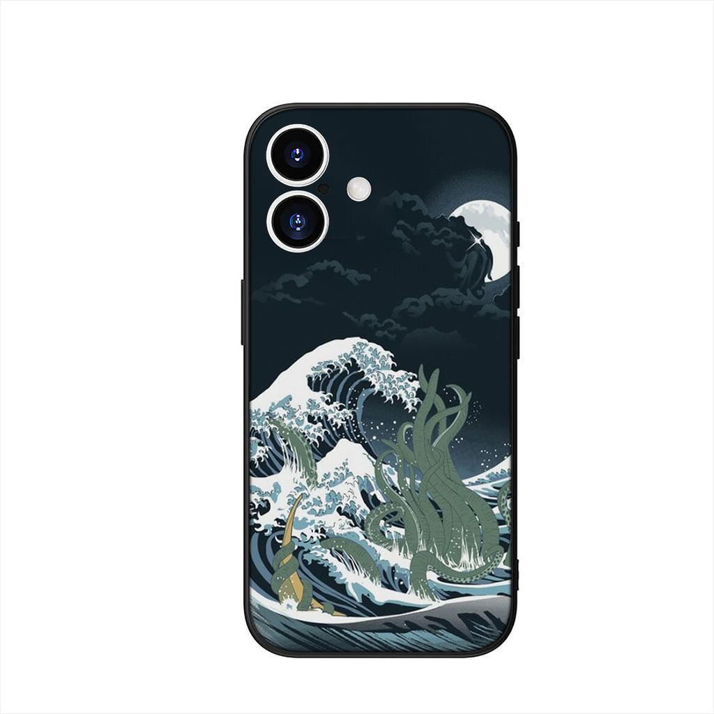 Phone Cover for Apple iPhone 16 15 14 Plus 13 12 Mini 17 Pro Max + 16E Air 16+ ProMax Case The Great Wave of Kanagawa Casing
