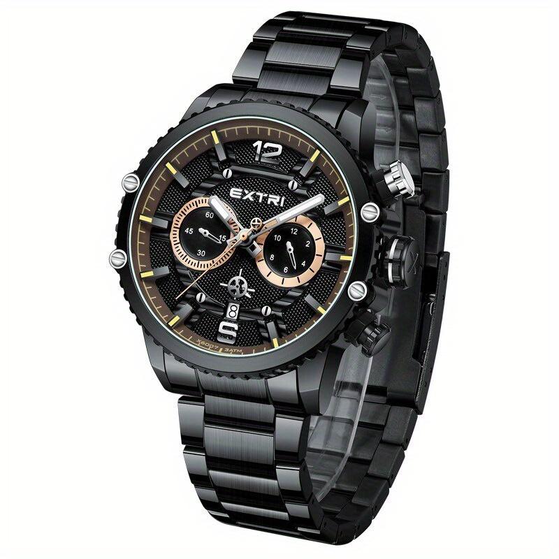 

Мужские часы, модные мужские часы, кварцевые часы из нержавеющей стали, роскошные мужские деловые водонепроницаемые наручные часы с датой