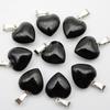16MM Heart-Shaped Natural Stone Pendant: Amethyst Rose Quartz Green Aventurine Tiger Eye