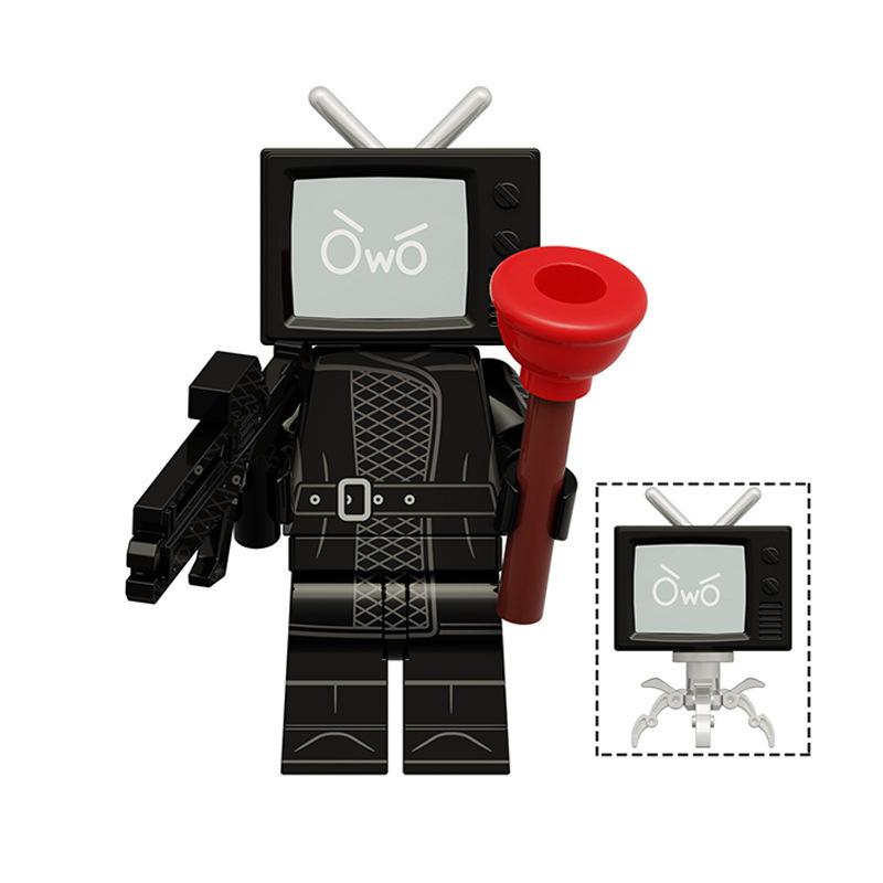 Building Block Toilet Man Monitoring Human Figure Titan Speaker And Tv Man Figure Assembly Play