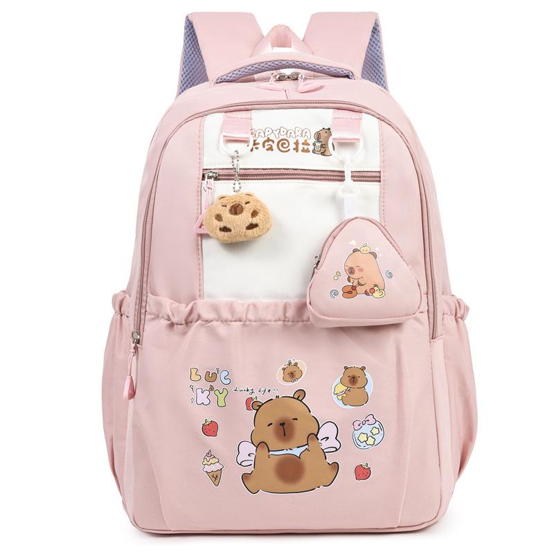 New schoolbag women's large-capacity cute cartoon backpack junior high school primary school students durable lightweight backpack
