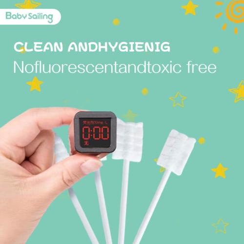 Baby Tongue Cleaner, Baby Oral Cleaner, Oral Cleaning Stick, Dental Care, Newborn Oral Cleaning Stick, Paper Handle Gauze Tongue Toothbrush, Newborn O