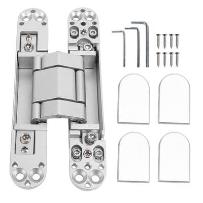 Hidden Door Hinge Zinc Alloy 3 Way Adjustable 180 Degree Swing Quiet Invisible Concealed Hinge for