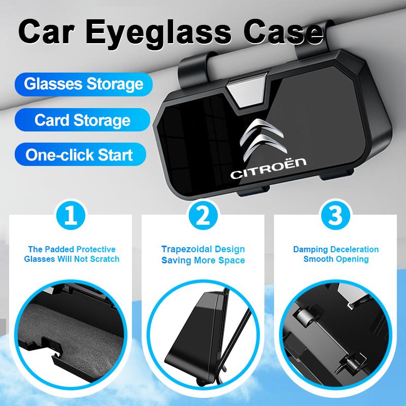 Car Multifunctional Storage Box Car Sunglasses Sunglasses Clip for Citroen C1 C2 C3 C4 C5 C6 C8 C4L DS3 DS4 DS5 Car Accessories