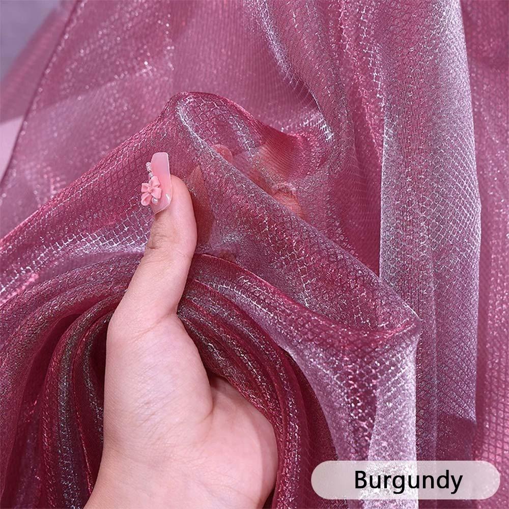 Handmade Mesh Fabric 145*100cm Decorative Yarn Fish Scale Organza Fabric  Wedding Dress