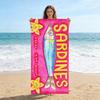 Funny Sardines Beach Towel Quick-drying Super Absorbent Suitable for Swimming Beach Vacation Pool Gym Summer Gift for Friends
