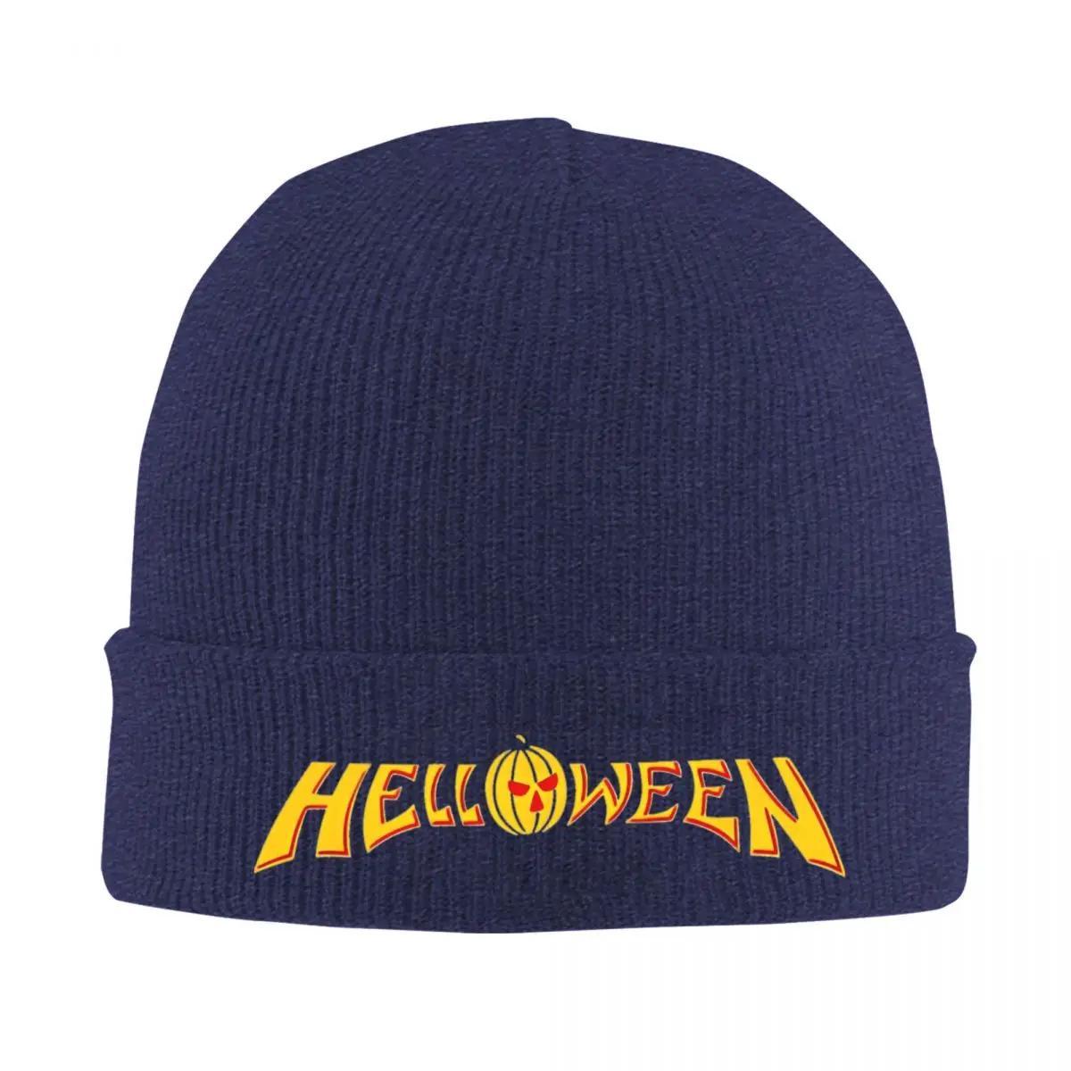 

Helloweens Beanie Hats Heavy Metal Bonnet Hats Men Women Fashion Gym Skullies Beanies Winter Pattern Elastic Caps