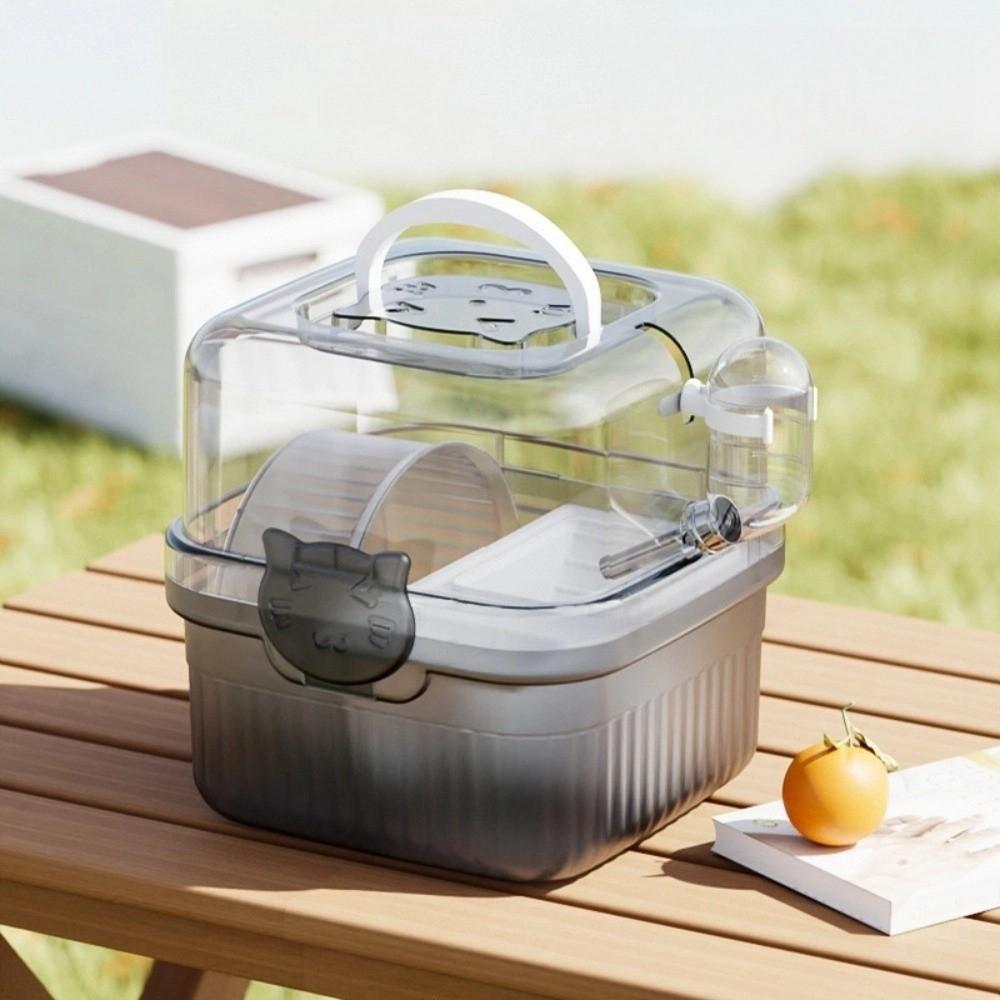 With Handle Hamster Travel Cage Breathable Hamster Habitat New Pet Carrying Box Travel Use