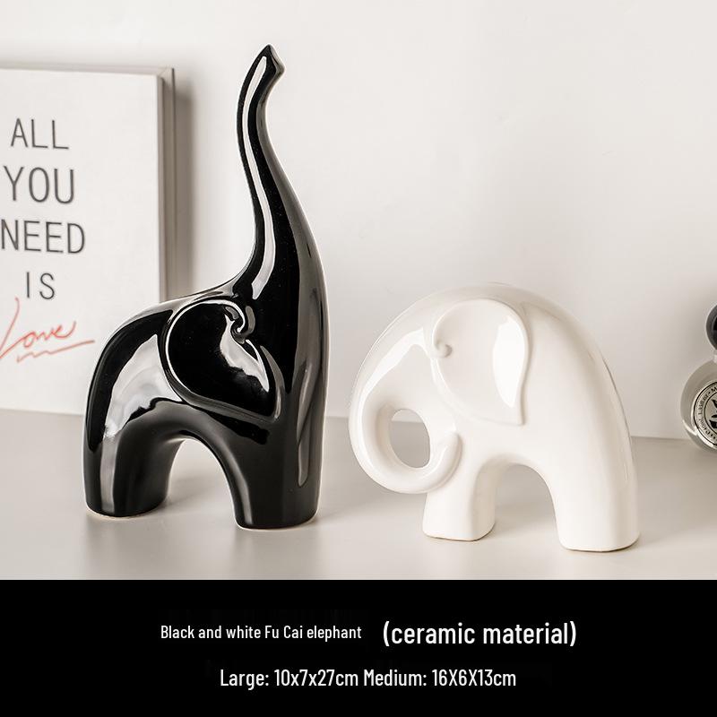 Nordic Modern Elephant Vase - Ceramic Ornament for Living Room, Sideboard, or Entrance Hall Display. A Perfect Housewarming Gift.