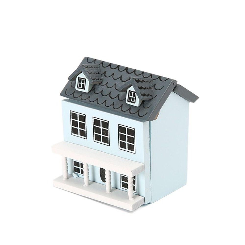 Mini Villa Miniature Handicraft Building Simulation Miniature Doll House Model  Photography Prop