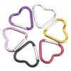 11Pcs Heart-Shaped Aluminum Alloy Carabiner, 44*40mm Love-Themed Clip for Backpacks/Water Bottles, Lightweight Hanging Buckle, 5kg Load-Bearing