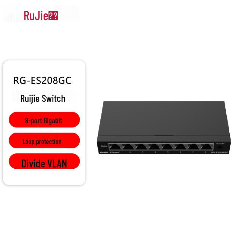 

Ruijie RG-ES208GC 8-Port Gigabit Managed Switch
