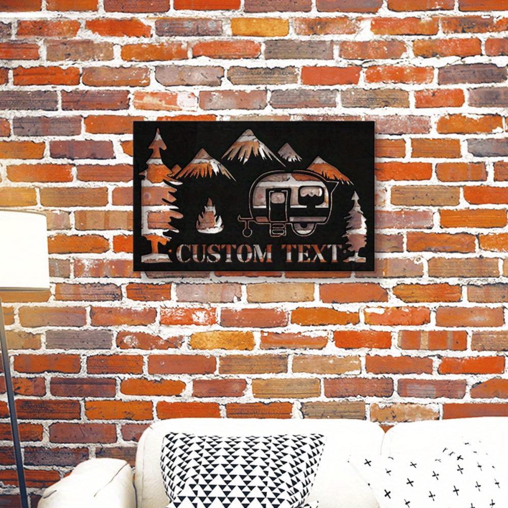 Personalized RV Metal Sign, Camper Van Wall Art, Custom Campsite Nameplate, Travel Trailer Decor