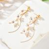 Versatile Pendant Earrings Resin Flower Earrings Fashion Fringe Hoop Earrings  Evening Party