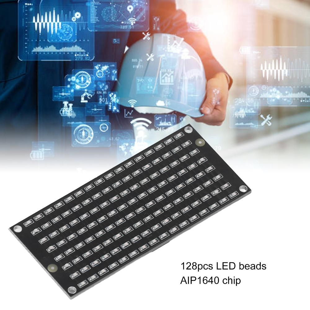DC3.3‑5V LED Display Module 128pcs Beads Single Board Computers LED Control Module  Temperature