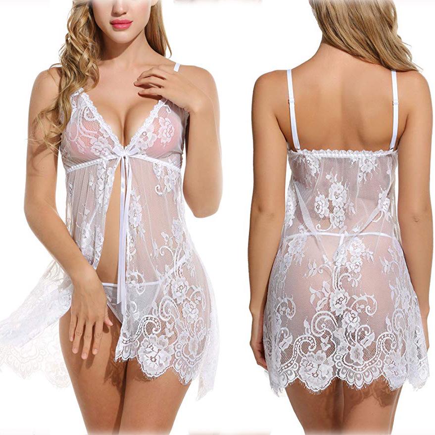 Europejska i Amerykańska Seksowna Koronkowa Koszulka Nocna na Ramiączkach Zestaw Bielizny dla Kobiet