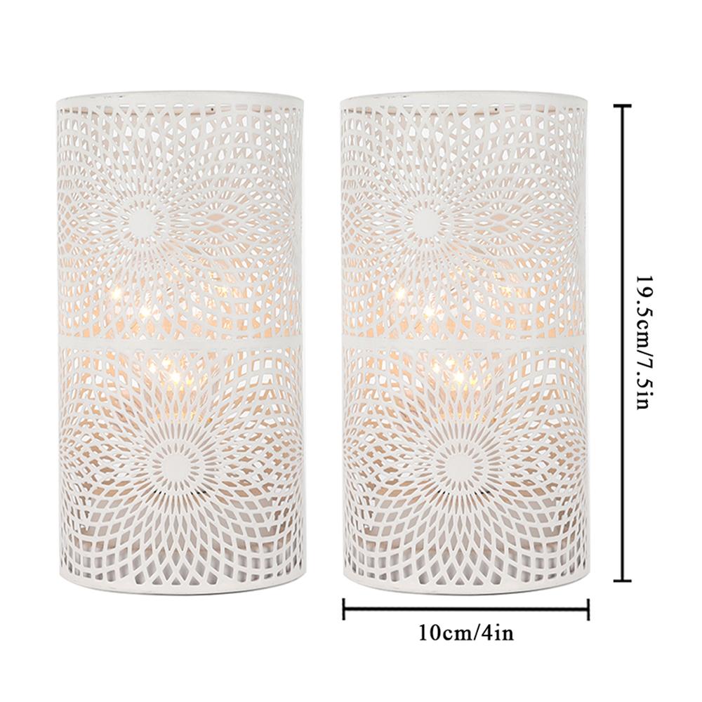 2Pcs/set  Battery Powered Table Lamp Modern Nordic Cylinder Lamp for Warm Light with LED Edison Style Bulb Wedding Home Decor